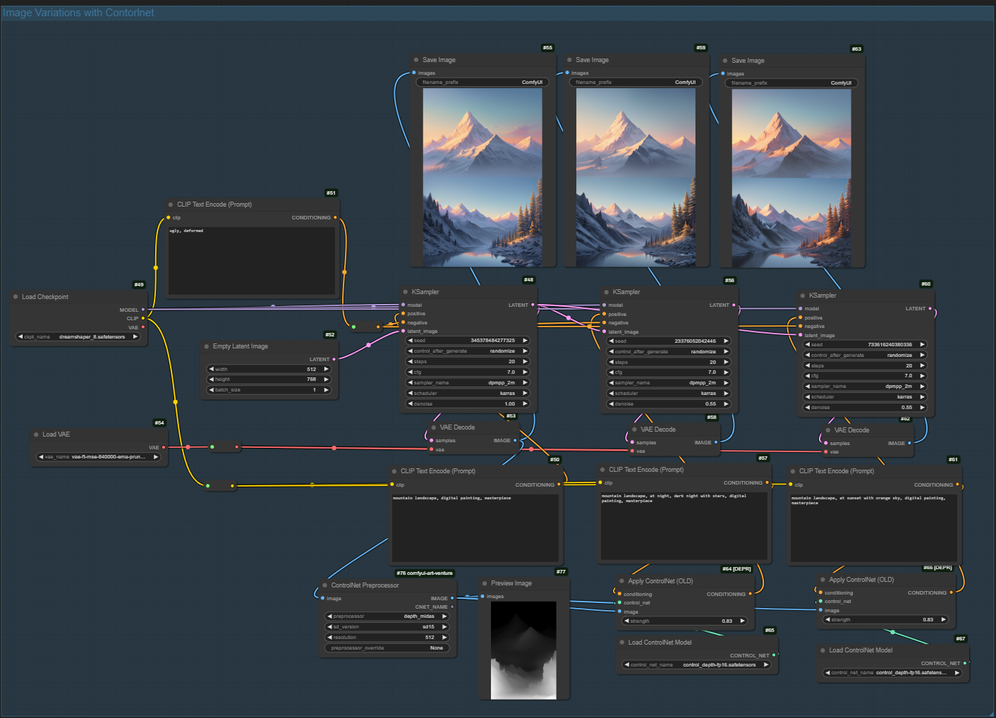 Example of a ComfyUI workflow